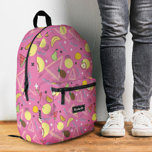 Stijlvolle zomer fruit watermeloen school roze bedrukte rugzak