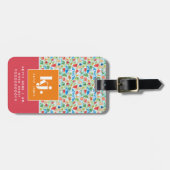 Stijlvolle zomer | Grappig gepersonaliseerd monogr Bagagelabel (Voorkant horizontaal)