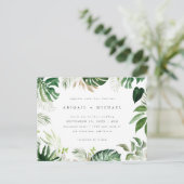 Stijlvolle zomer Waterverf Tropische gebladerte br Uitnodiging Briefkaart (Staand voorkant)
