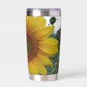 Stijlvolle Zonnebloem Print Geïsoleerde Drinkbeker (Achterkant)