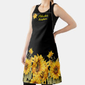 Stijlvolle Zonnebloemen & Gepersonaliseerde Naam Schort (Insitu)