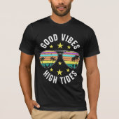 Stijlvolle zonnebril met goede vibes hoogtij t-shirt (Voorkant)