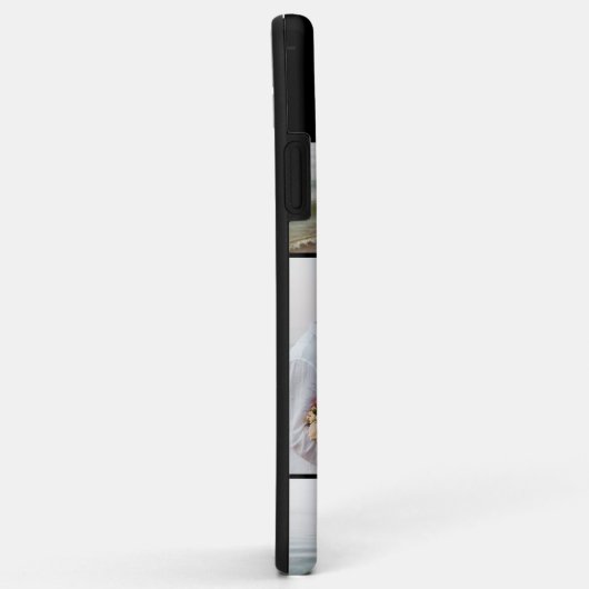 Stijlvolle zwart 7 fotocollage Case-Mate iPhone case (Achterkant/rechts)