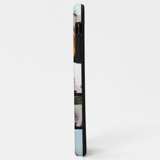 Stijlvolle zwart 7 fotocollage Case-Mate iPhone case (Achterkant/links)