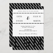 Stijlvolle zwart en lijn schaduwnaam rustieke brui kaart (Voorkant / Achterkant)