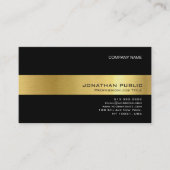 Stijlvolle Zwart Goud Moderne Professionele Graphi Visitekaartje (Voorkant)