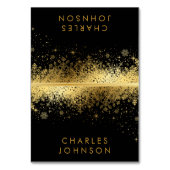 Stijlvolle Zwart & Gouden Sneeuwvlokken | Kaarten  (Voorkant)