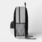 Stijlvolle Zwart Grijs Pickleball Design Monogram Bedrukte Rugzak (Rechts)