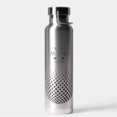 Stijlvolle zwart moderne golfbal Monogram Waterfles (Links)