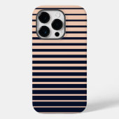 Stijlvolle zwart & roze monogram strepen Case-Mate iPhone case (Achterkant)