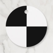 Stijlvolle zwart & wit bruiloft gunst Labels (Achterkant)