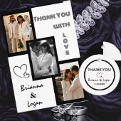 Stijlvolle zwart & wit bruiloft gunst Labels