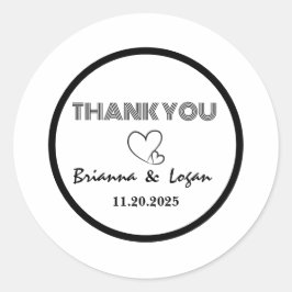 Stijlvolle zwart & wit bruiloft stickers