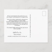 Stijlvolle zwart wit chique bruiloft foto collage briefkaart (Achterkant)