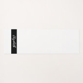 Stijlvolle zwart wit damast yogamat (Achterkant (horizontaal))