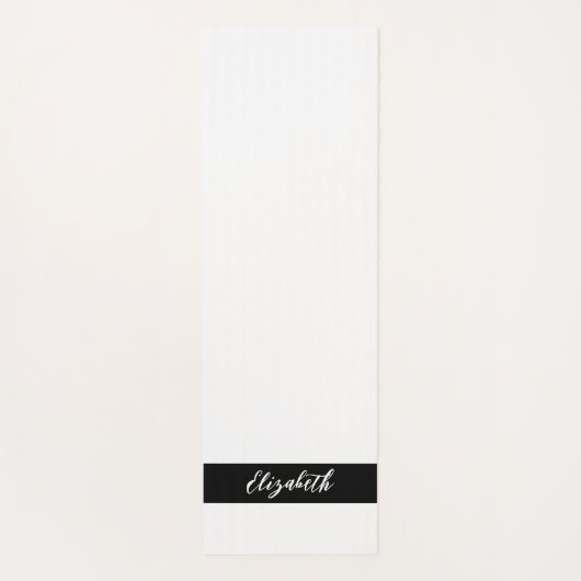 Stijlvolle zwart wit damast yogamat (Achterkant)