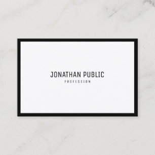 Stijlvolle zwart wit elegante moderne eenvoudige S Visitekaartje