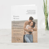 Stijlvolle zwart-wit foto moderne bruiloft (Voorkant)