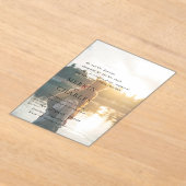 Stijlvolle zwart-wit foto moderne bruiloft acryl uitnodigingen (Laagn)