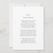 Stijlvolle zwart-wit foto moderne bruiloft kaart (Achterkant)