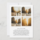 Stijlvolle zwart-wit foto moderne bruiloft save the date (Achterkant)