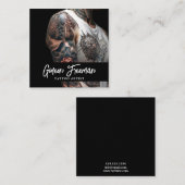 Stijlvolle zwart & wit getatoeëerde arm Tattoo art Vierkante Visitekaartje (Voorkant / Achterkant)