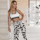 Stijlvolle zwart-wit gymwear leggings