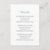 Stijlvolle zwart-wit moderne bruiloft informatiekaartje (Voorkant)