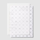 Stijlvolle zwart-wit moderne bruiloft vellum uitnodigingen (Offset (Uitnodiging))