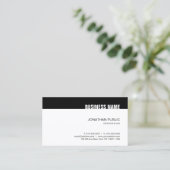 Stijlvolle Zwart Wit Moderne Eenvoudige Sjabloon T Visitekaartje (Staand voorkant)