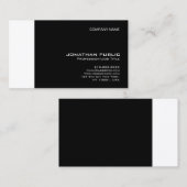 Stijlvolle zwart wit moderne professionele schoon visitekaartje (Voorkant / Achterkant)