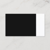 Stijlvolle zwart wit moderne professionele schoon visitekaartje (Achterkant)