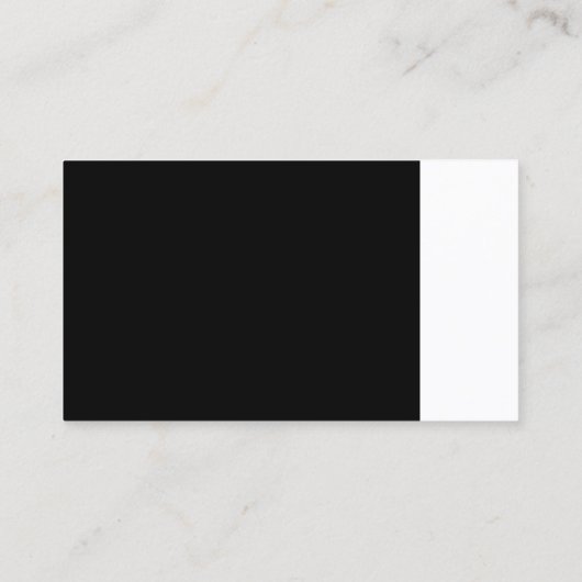 Stijlvolle zwart wit moderne professionele schoon visitekaartje (Achterkant)