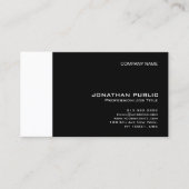 Stijlvolle zwart wit moderne professionele schoon visitekaartje (Voorkant)