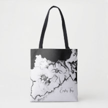 Stijlvolle zwart-wit originele stippel kunst bloem