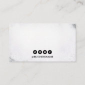 Stijlvolle zwart-wit Tattoo Visitekaartje (Achterkant)