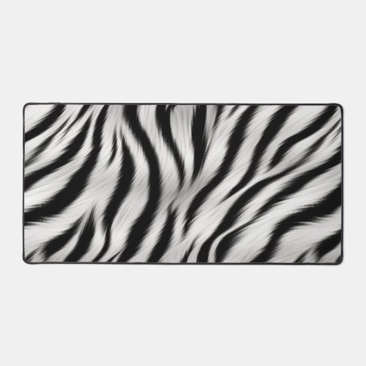 Stijlvolle zwart-wit Zebra Animal Print Bureaumat (Voorkant)