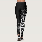 Stijlvolle zwart witte boom van het leven Yoga Leggings (Achterkant)