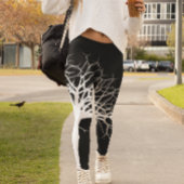 Stijlvolle zwart witte boom van het leven Yoga Leggings