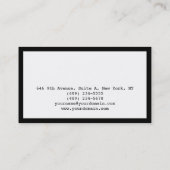 Stijlvolle zwart witte koerier Professional Modern Visitekaartje (Achterkant)