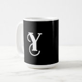 Stijlvolle zwart-witte koffie Mok (Voorkant links)