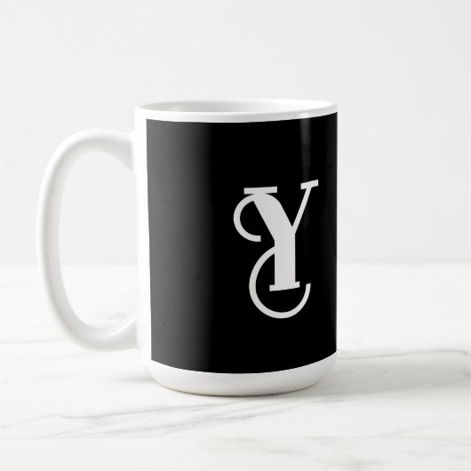 Stijlvolle zwart-witte koffie Mok (Links)