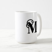 Stijlvolle zwart-witte koffie Mok (Voorkant rechts)