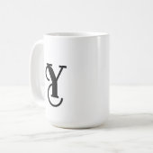 Stijlvolle zwart-witte koffie Mok (Voorkant links)