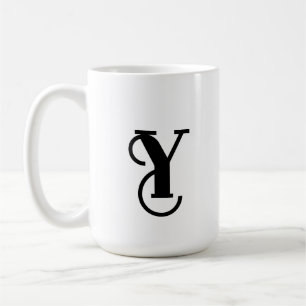 Stijlvolle zwart-witte koffie Mok