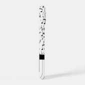 Stijlvolle zwart-witte pianotoetsen iPhone 15 case (Rechterkant)