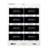 Stijlvolle zwart zilver elegante Sjabloon verzendi Etiket (Full Sheet)