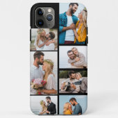 Stijlvolle Zwarte 7 Foto Collage Case-Mate iPhone Case (Achterkant)
