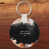 Stijlvolle zwarte alcohol Oranje inkt Dank je brui Sleutelhanger (Achterkant)