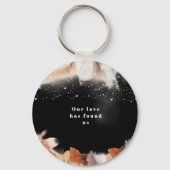 Stijlvolle zwarte alcohol Oranje inkt Dank je brui Sleutelhanger (Achterkant)